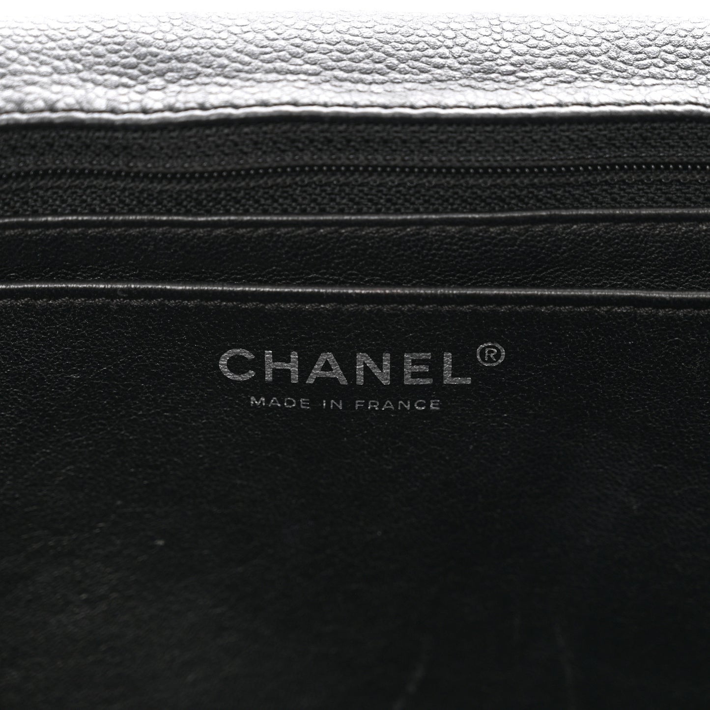 Washed Caviar Quilted Maxi Single Flap Black