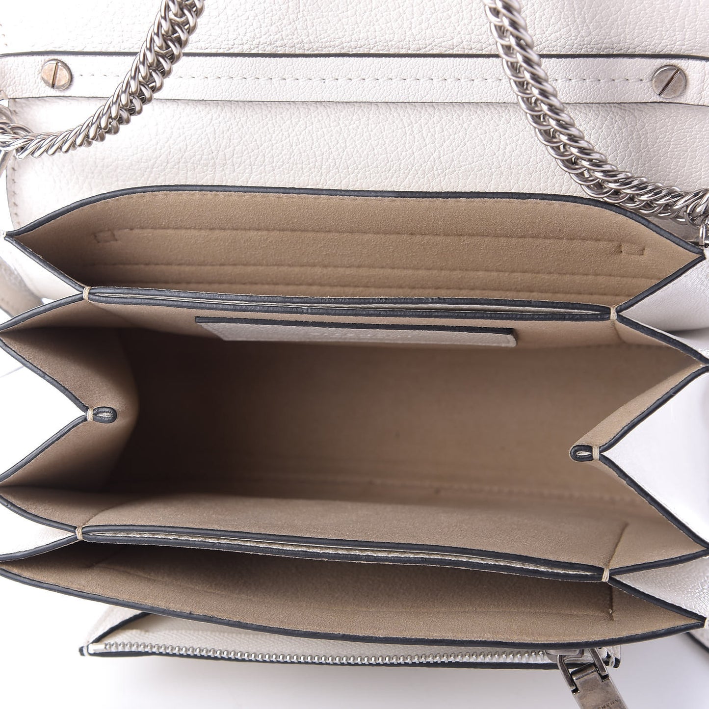 Goatskin Small GV3 Shoulder Bag White