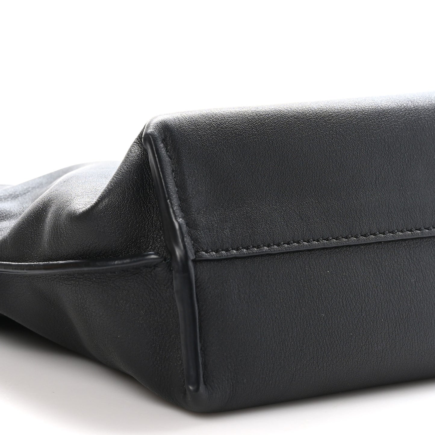 Calfskin Mini Flamenco Knot Clutch Black