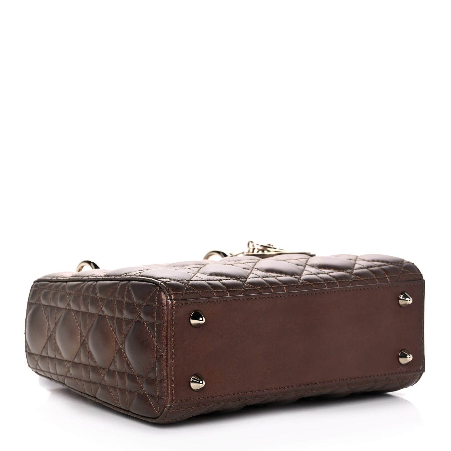 Metallic Lambskin Cannage Gradient Small My ABCDior Lady Dior Metal Rose