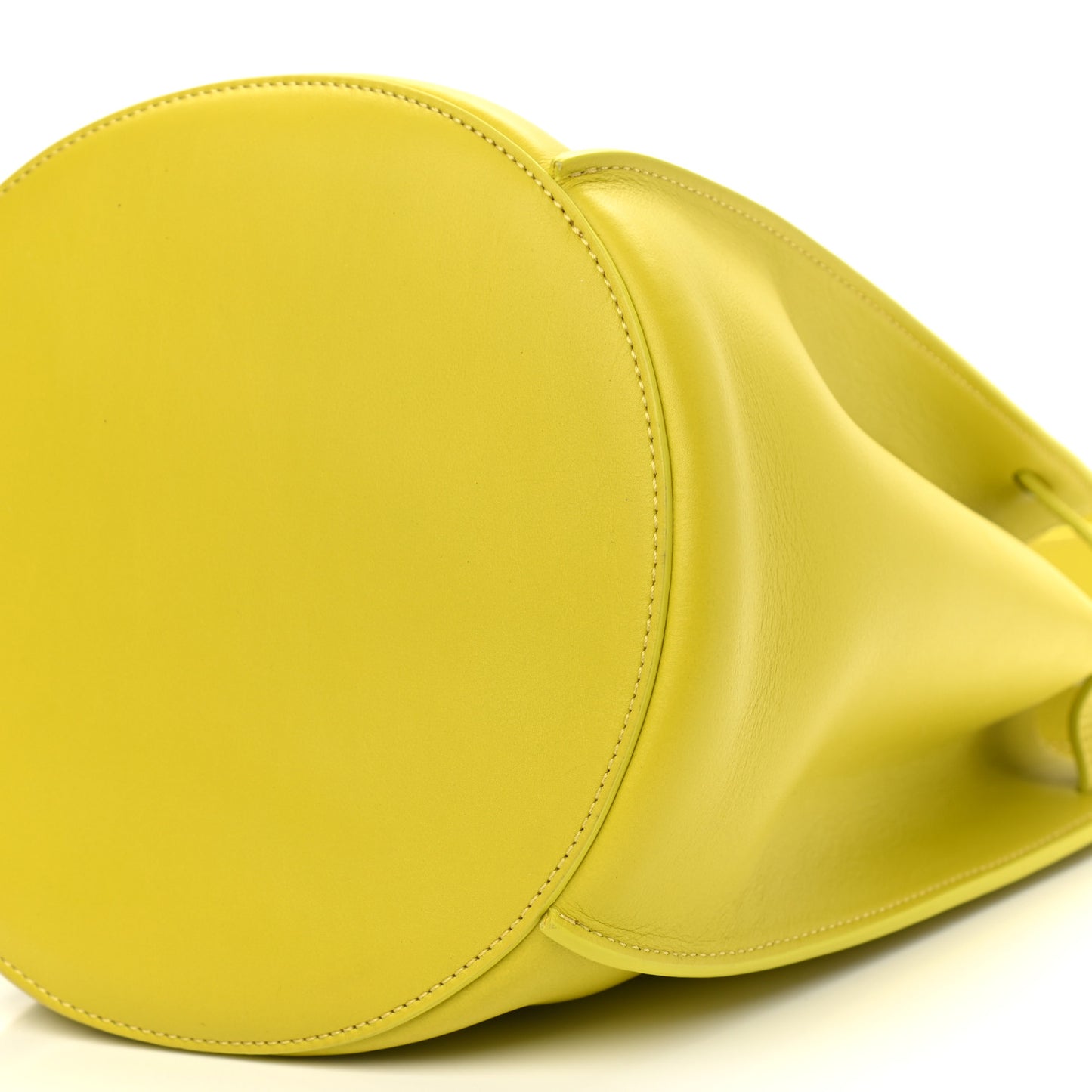 Smooth Calfskin Long Strap Big Bucket Bag Mimosa