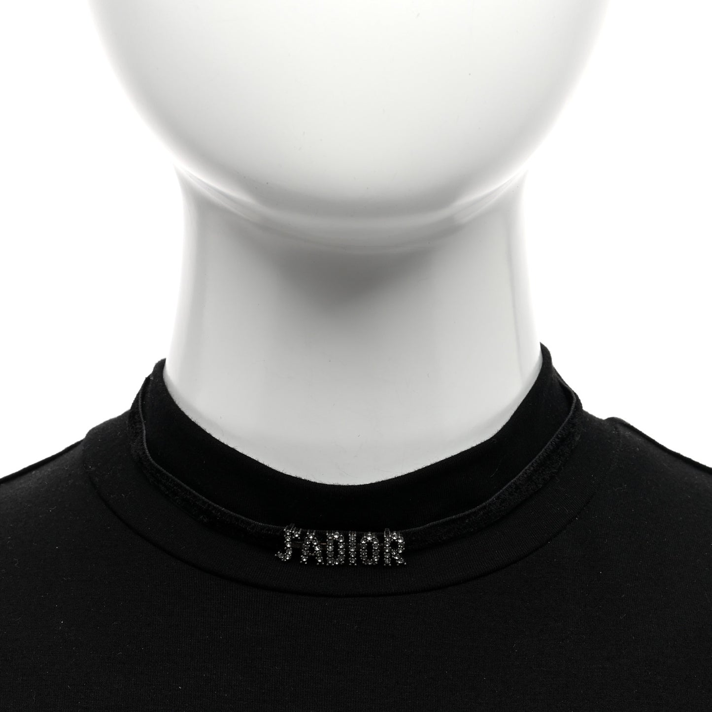 Velvet Crystal J’Adior Choker Necklace Black
