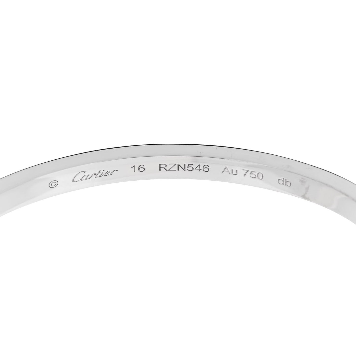 18K White Gold Diamond Small LOVE Paved Bracelet 16