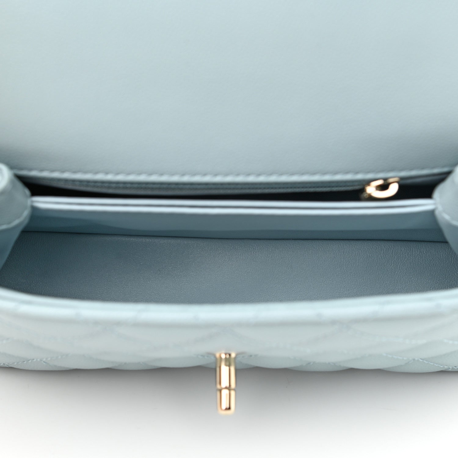 Chanel Caviar Quilted Mini Coco Handle Flap Light Blue 5 of 11