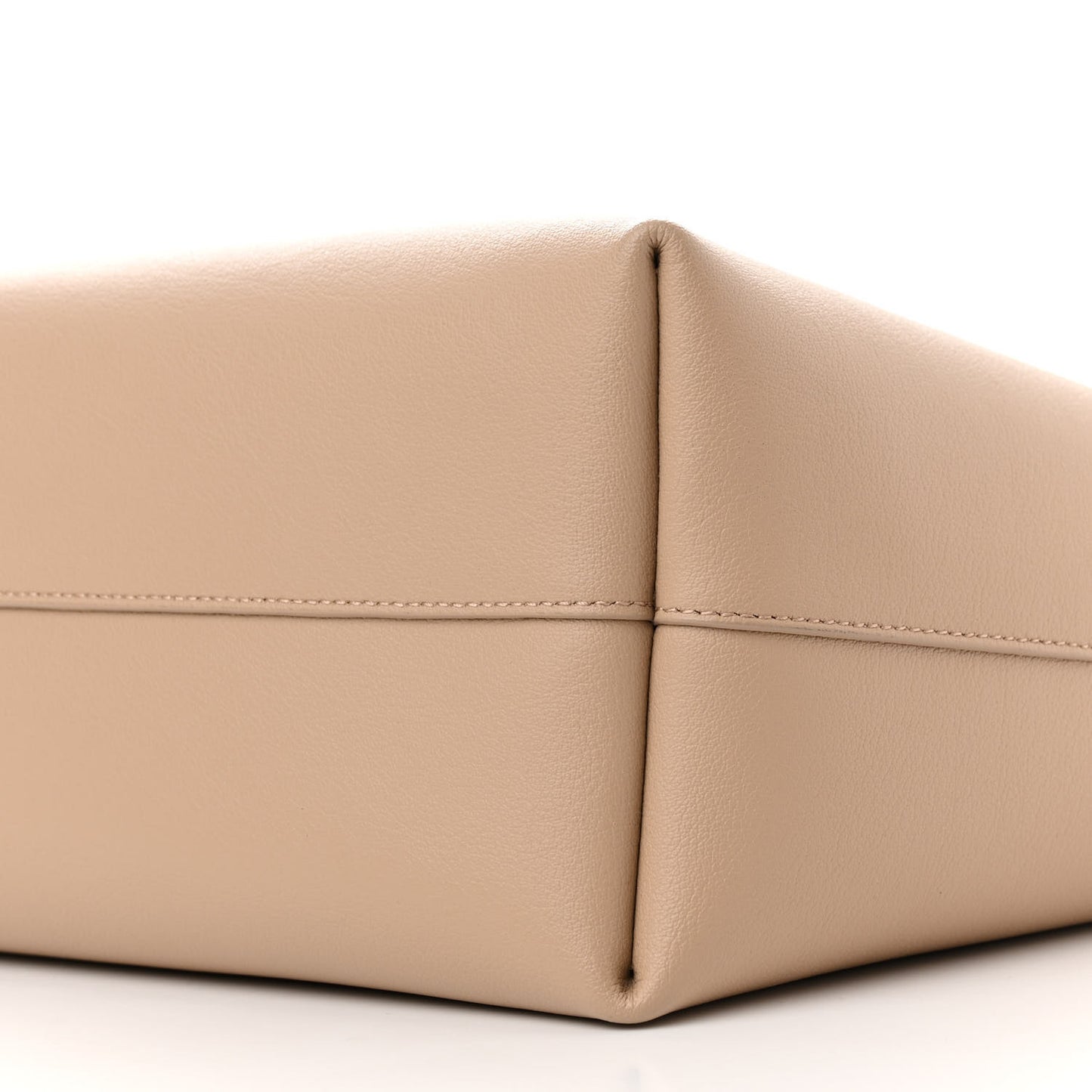 Calfskin Large Shopping Tote Dark Toffee