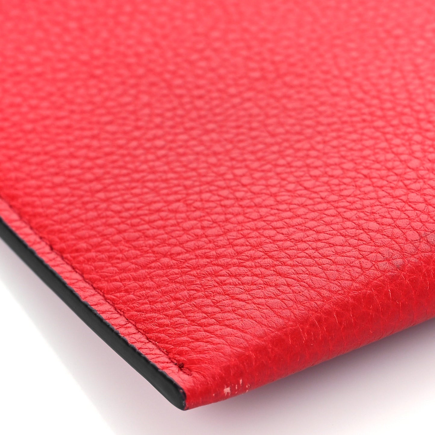 Calfskin Skull Envelope Clutch Red