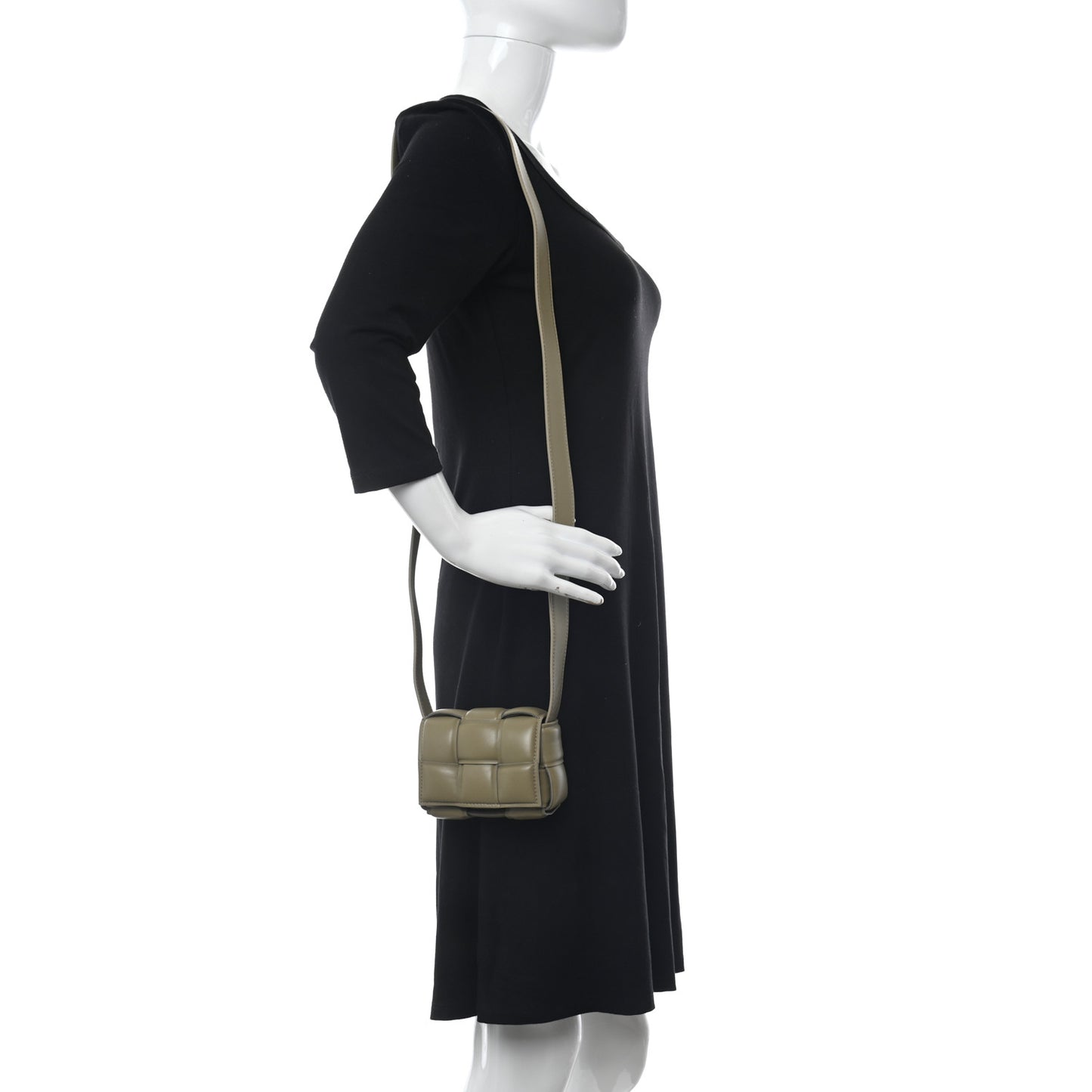 Nappa Maxi Intrecciato Mini Cassette Crossbody Bag Taupe