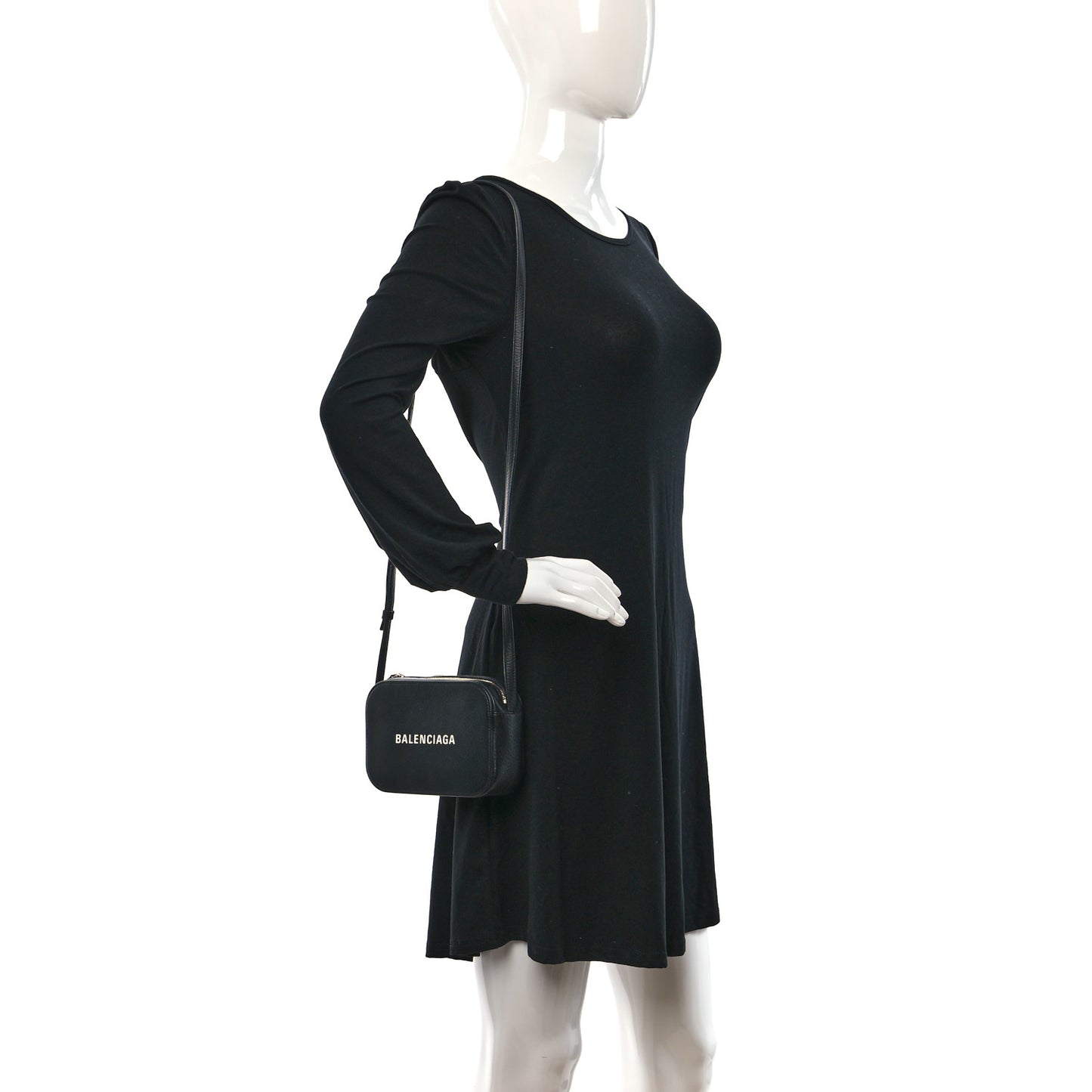 Calfskin Logo XS Everyday Camera Bag Black