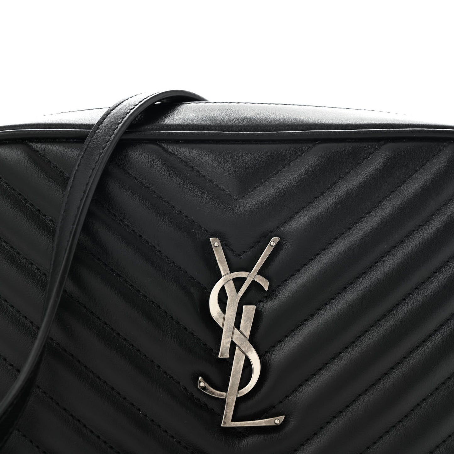 Calfskin Matelasse Monogram Lou Camera Bag Black