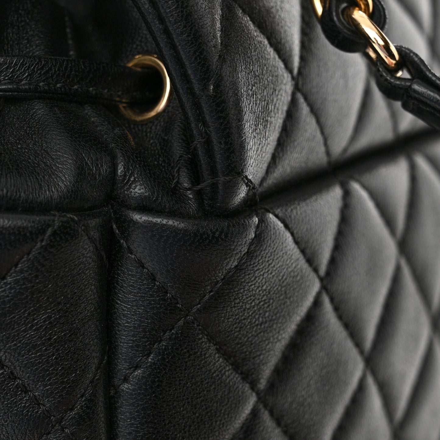 Calfskin Quilted Large Urban Spirit Backpack Black Black