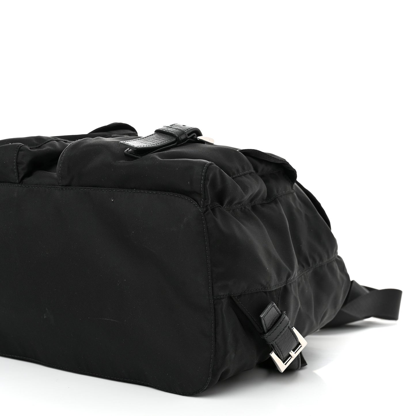 Tessuto Nylon Saffiano Medium Backpack Black