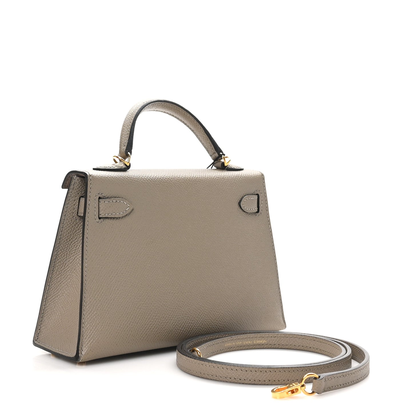 Epsom Mini Kelly Sellier 20 Gris Asphalte