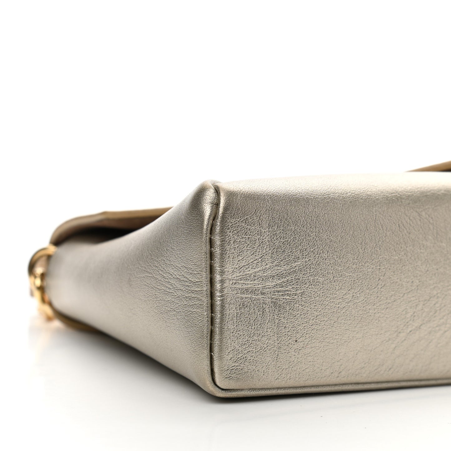 Metallic Calfskin Love Note Gold Bronze