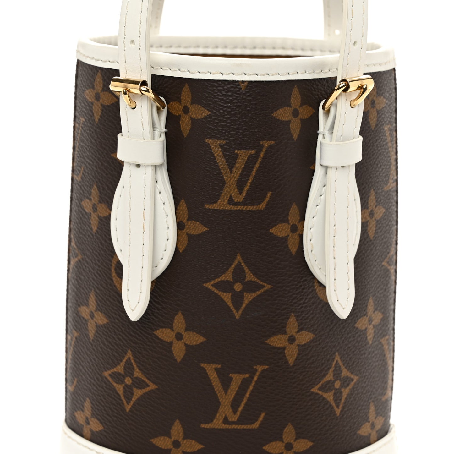 Monogram LV Match Nano Bucket Bag White