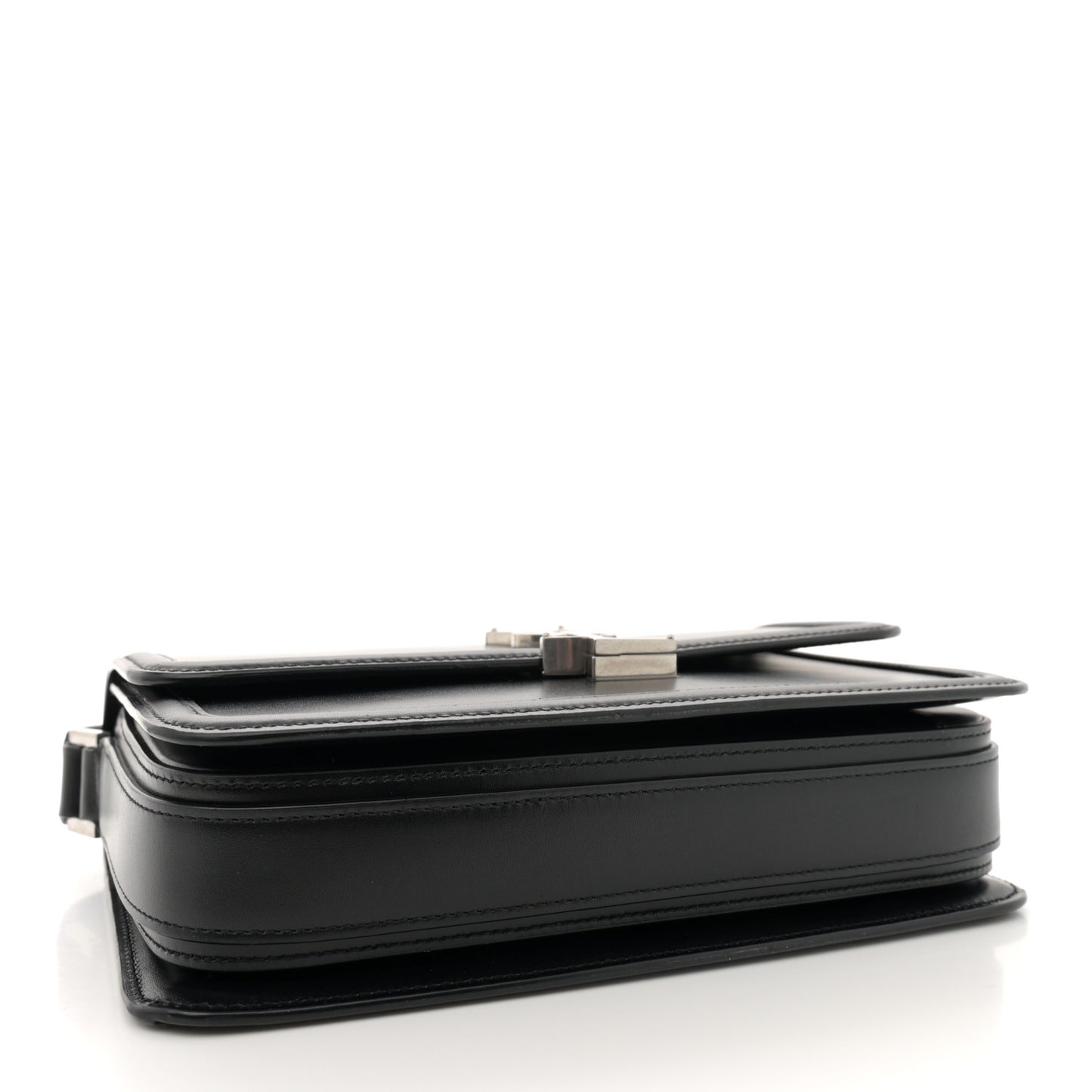Box Calfskin Monogram Medium Solferino Satchel Black