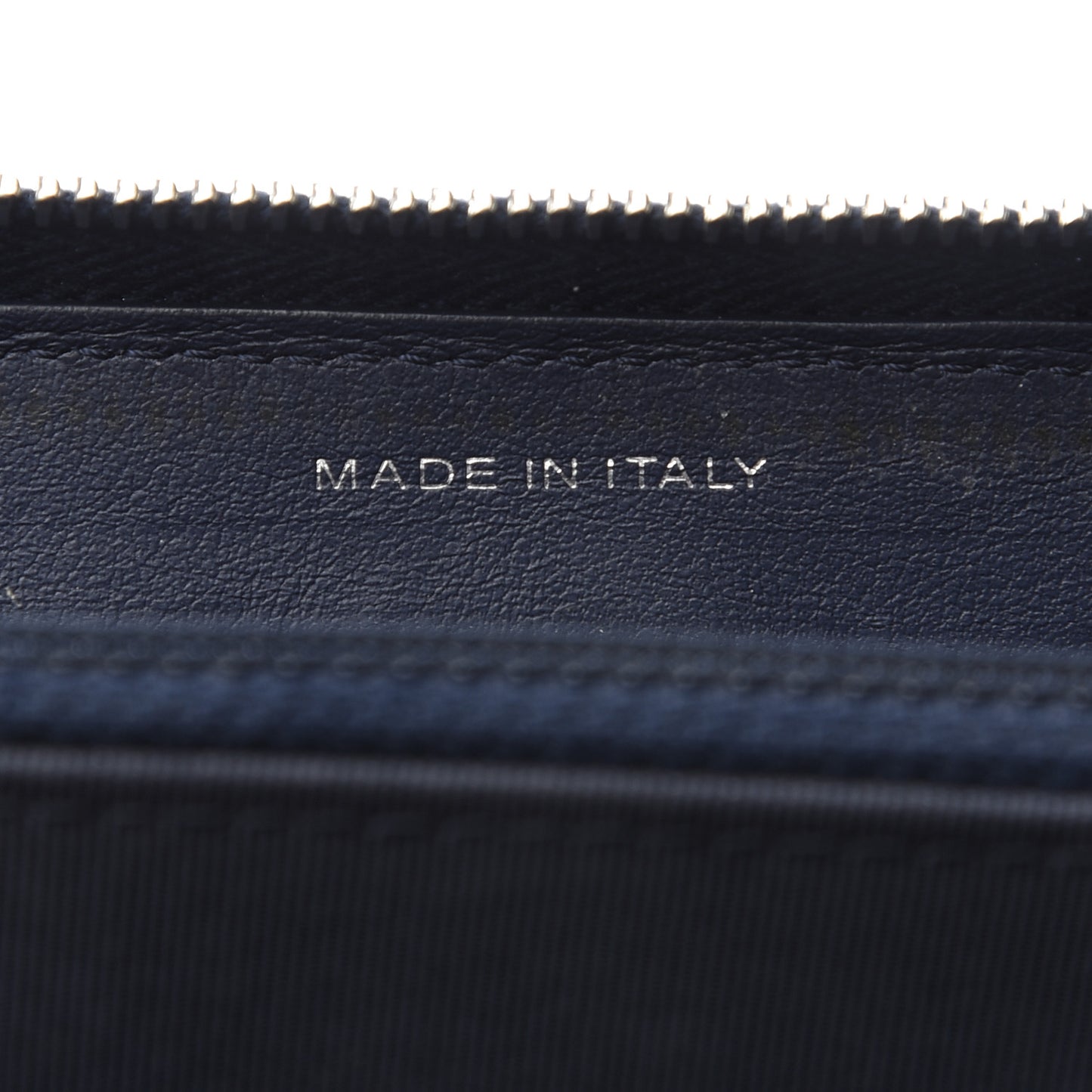 Caviar Quilted Small Zip Around Wallet Navy