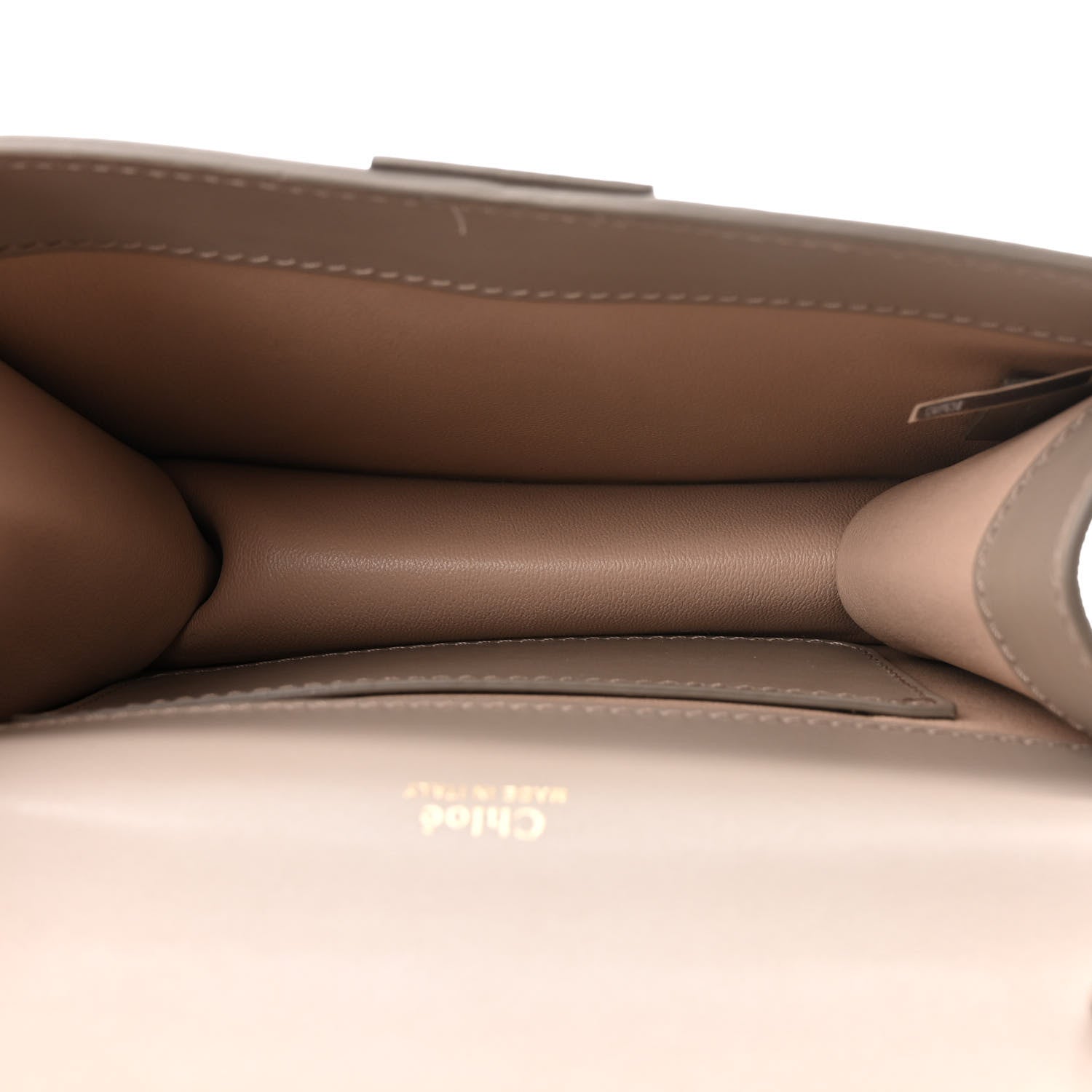 Chloe Shiny Goatskin Calfskin Mini Aby Chain Shoulder Bag Motty Grey 4 of 9