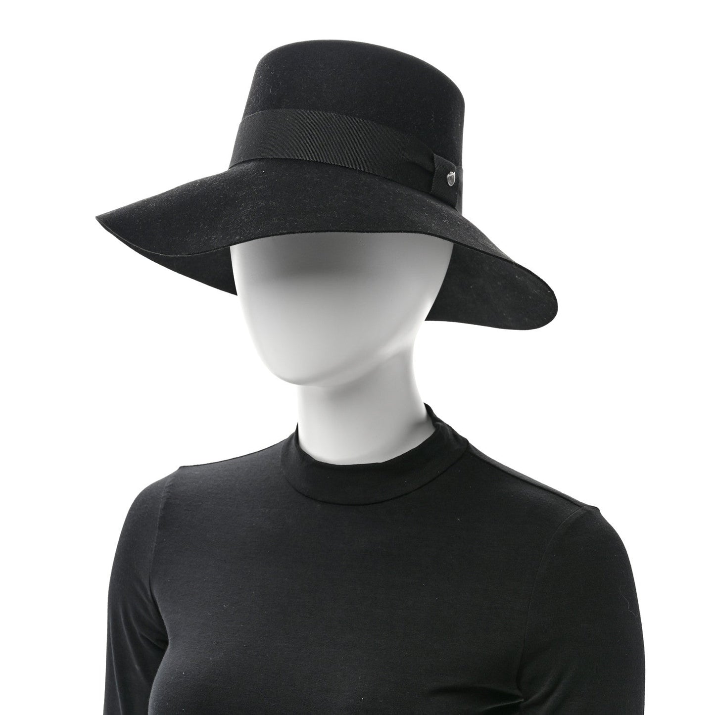 Rabbit Felt Farrah Clou de Selle Hat 56 Black
