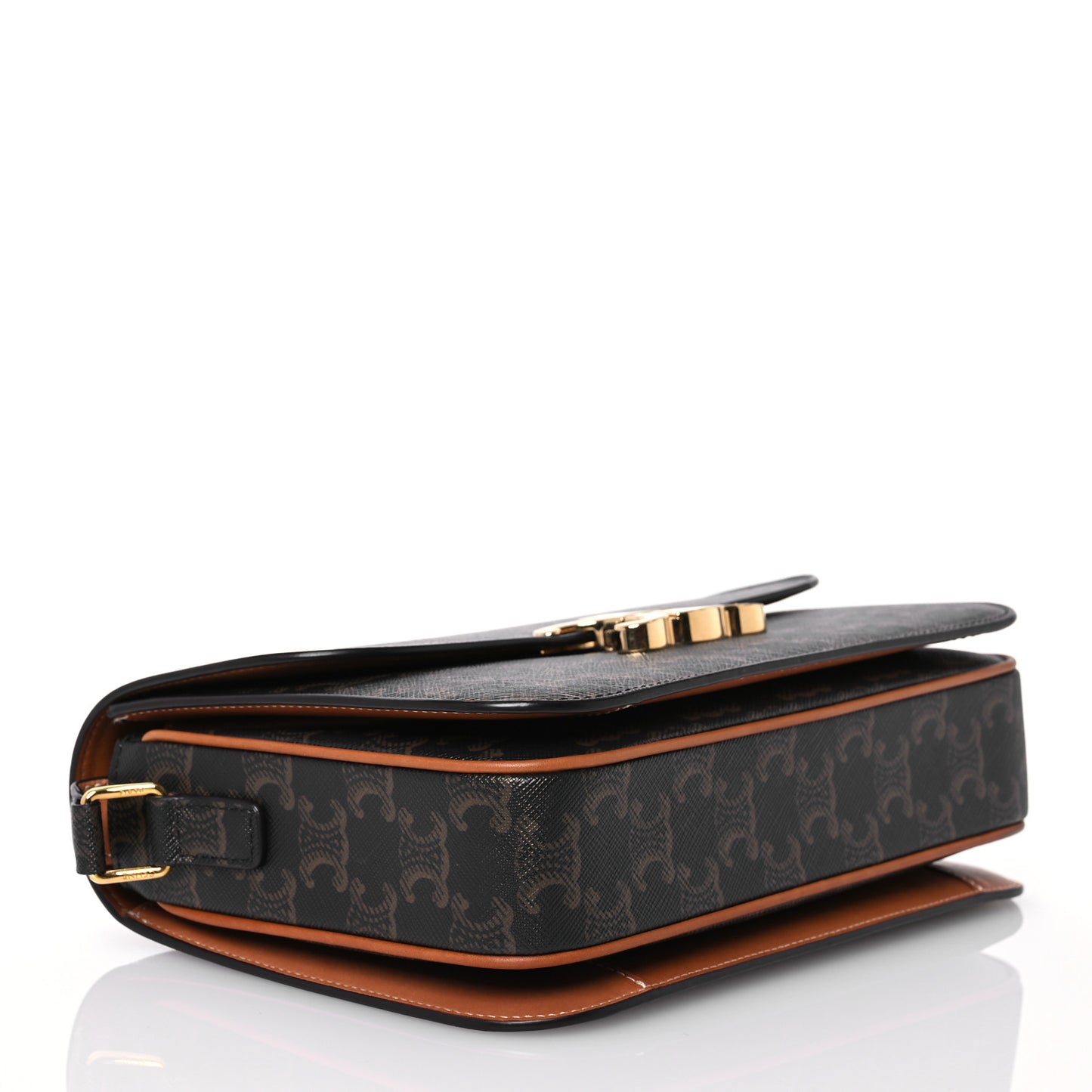 Calfskin Triomphe Canvas Medium Triomphe Tan