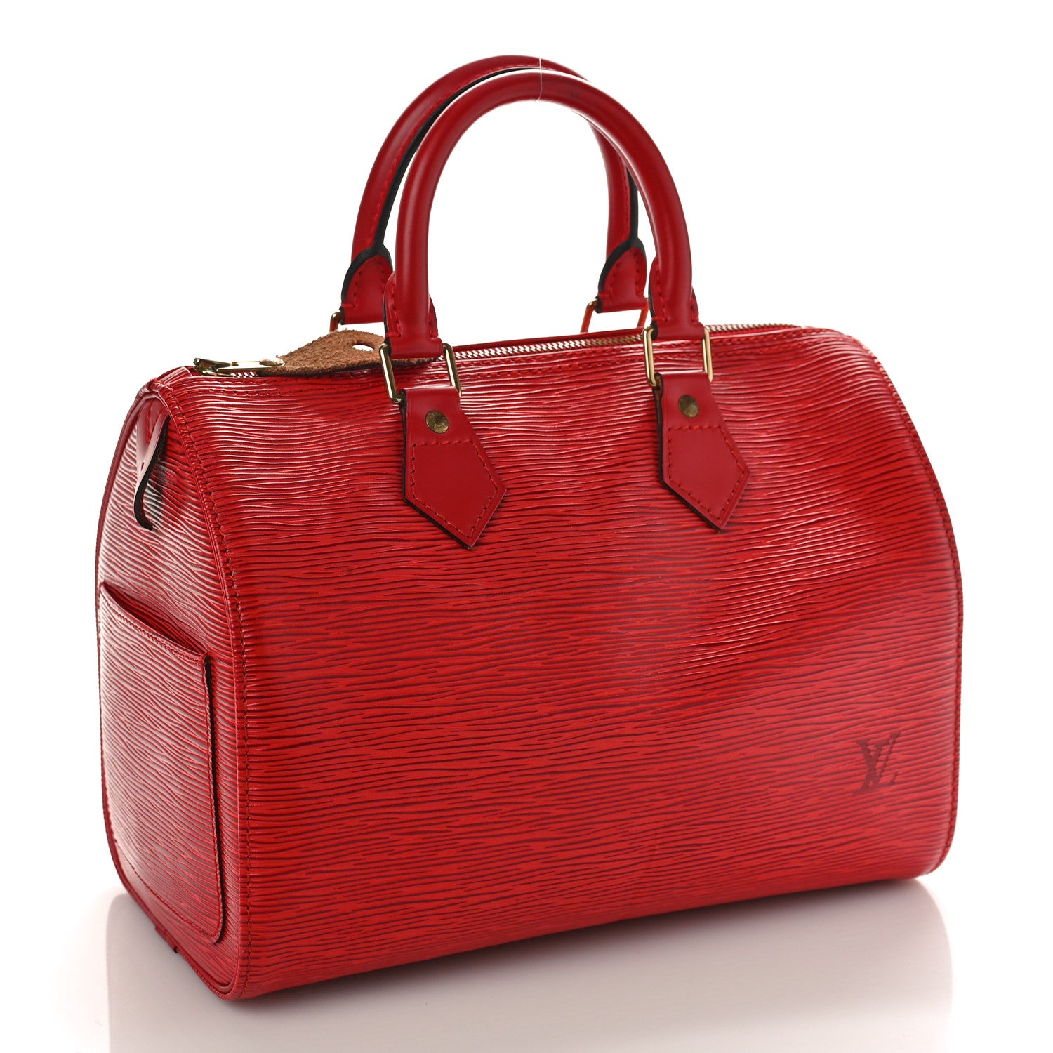 Louis Vuitton Epi Speedy 25 Castillan Red 3 of 9