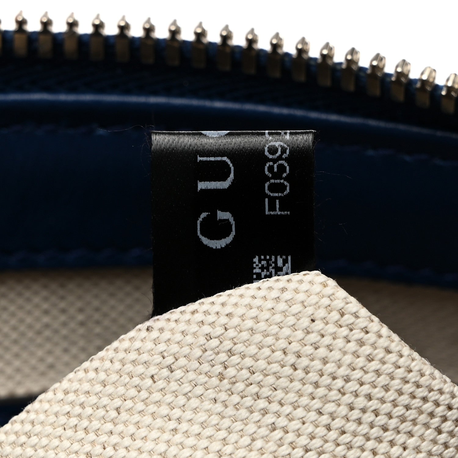 Gucci Calfskin GG Tennis Embossed Medium Wristlet Messenger Bag Intense Metal Blue 7 of 10