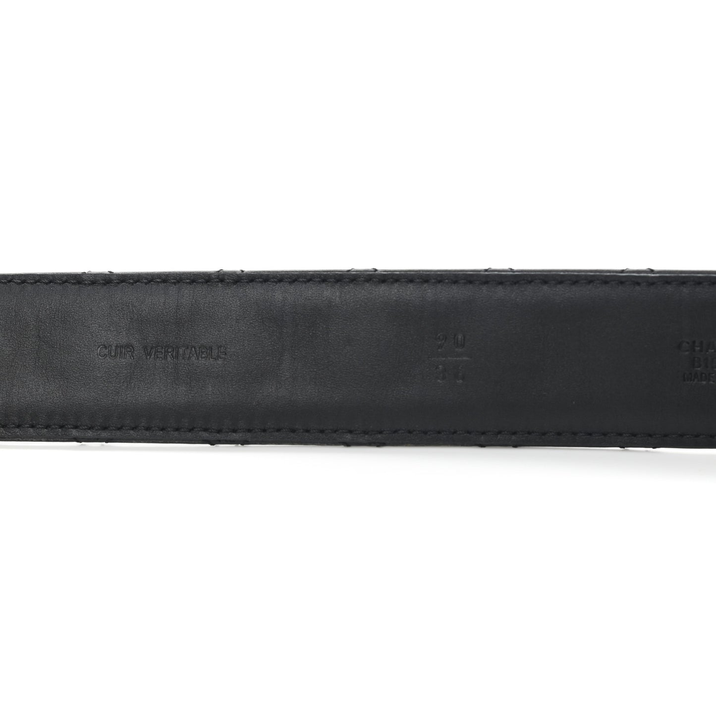 Lambskin Quilted CC Chain Belt 90 36 Black