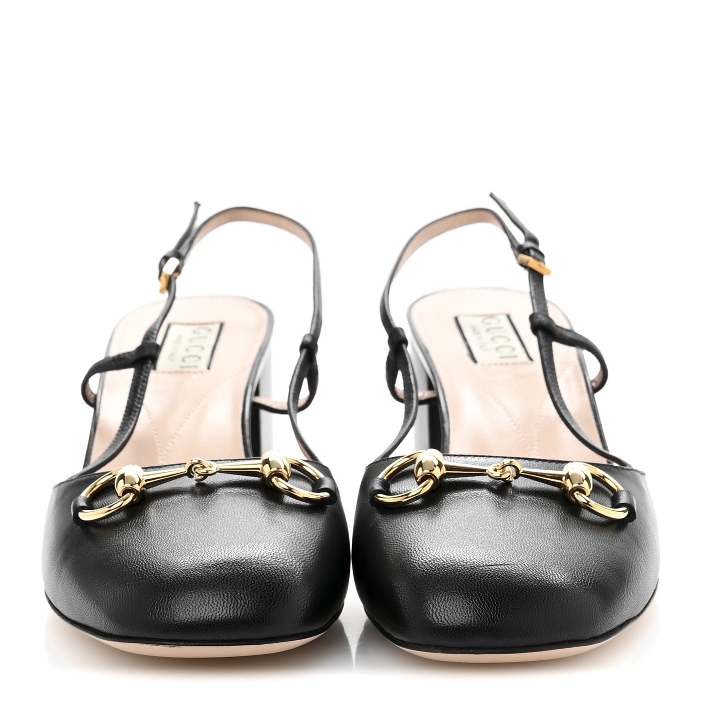 Malaga Kid Horsebit 70mm Slingback Pumps 40 Black