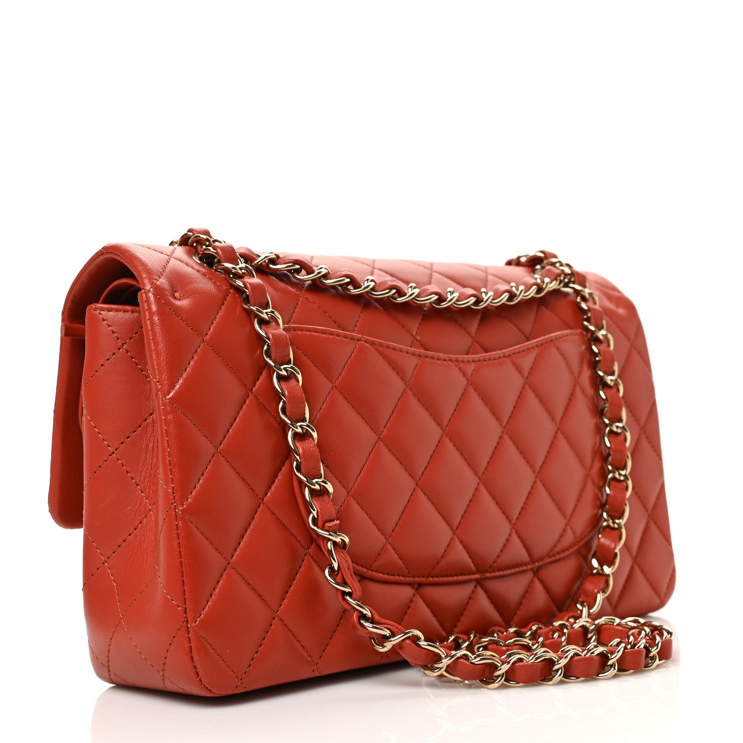 Chanel Lambskin Quilted Medium Double Flap Brown 3 of 9
