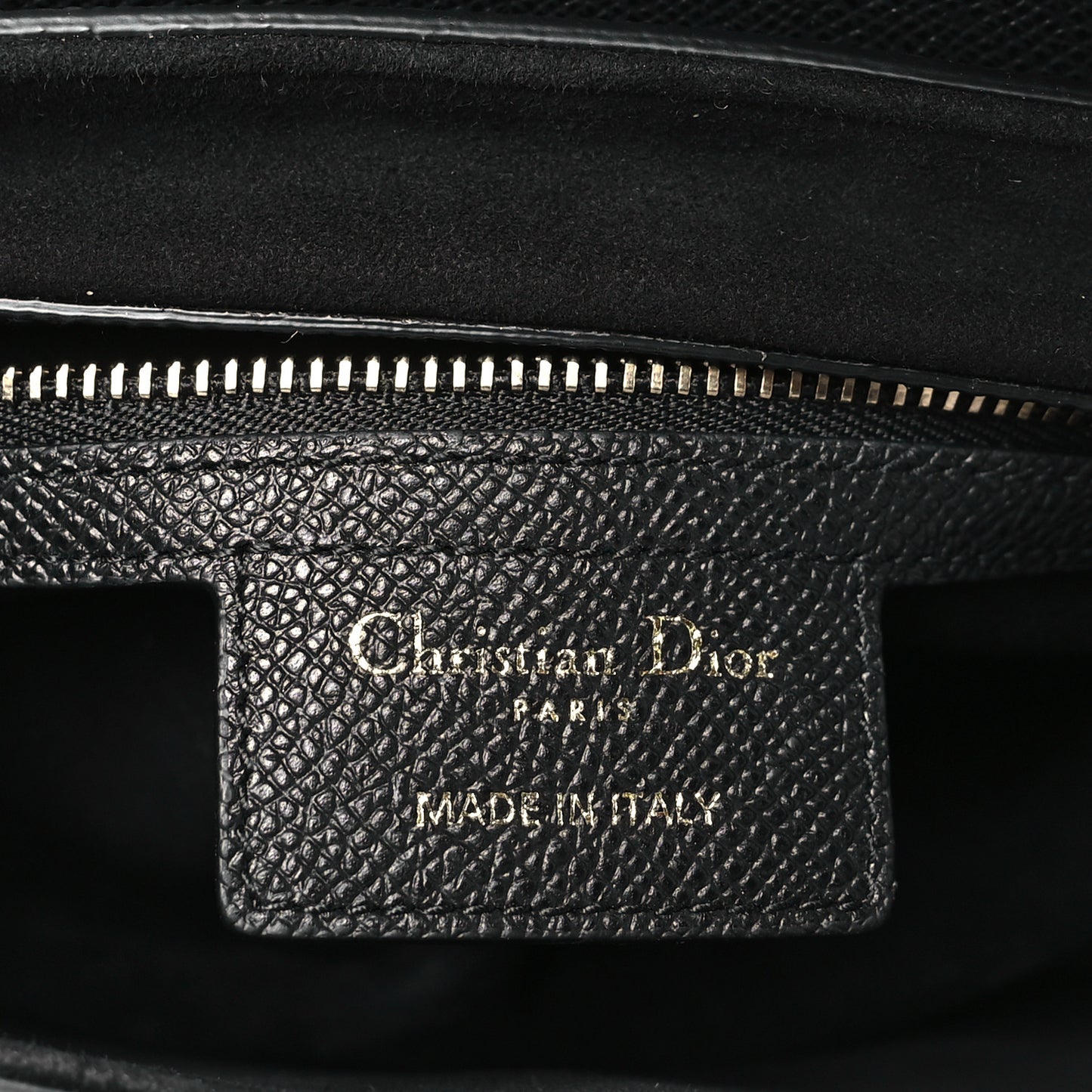 Grained Calfskin Saddle Bag With Strap Black
