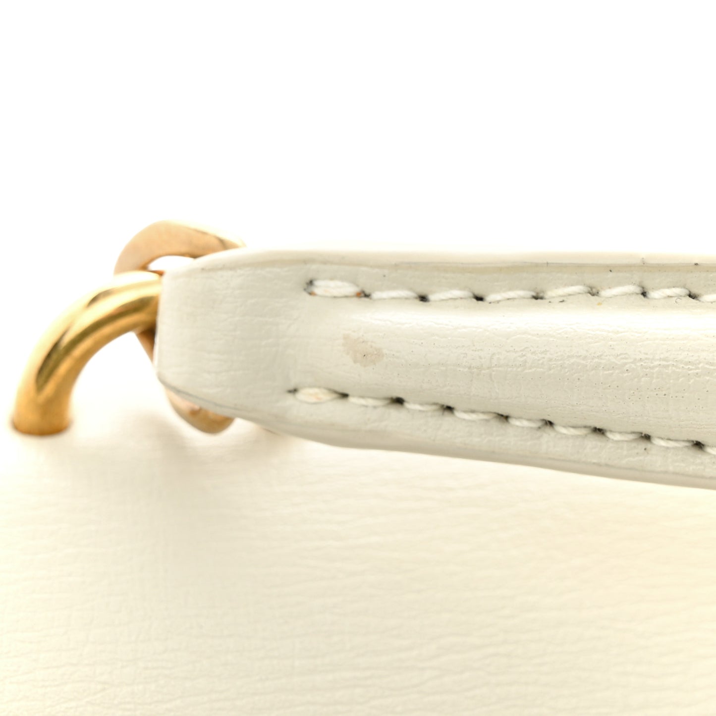 Calfskin Monogram Sunset Chain Wallet Blanc Vintage