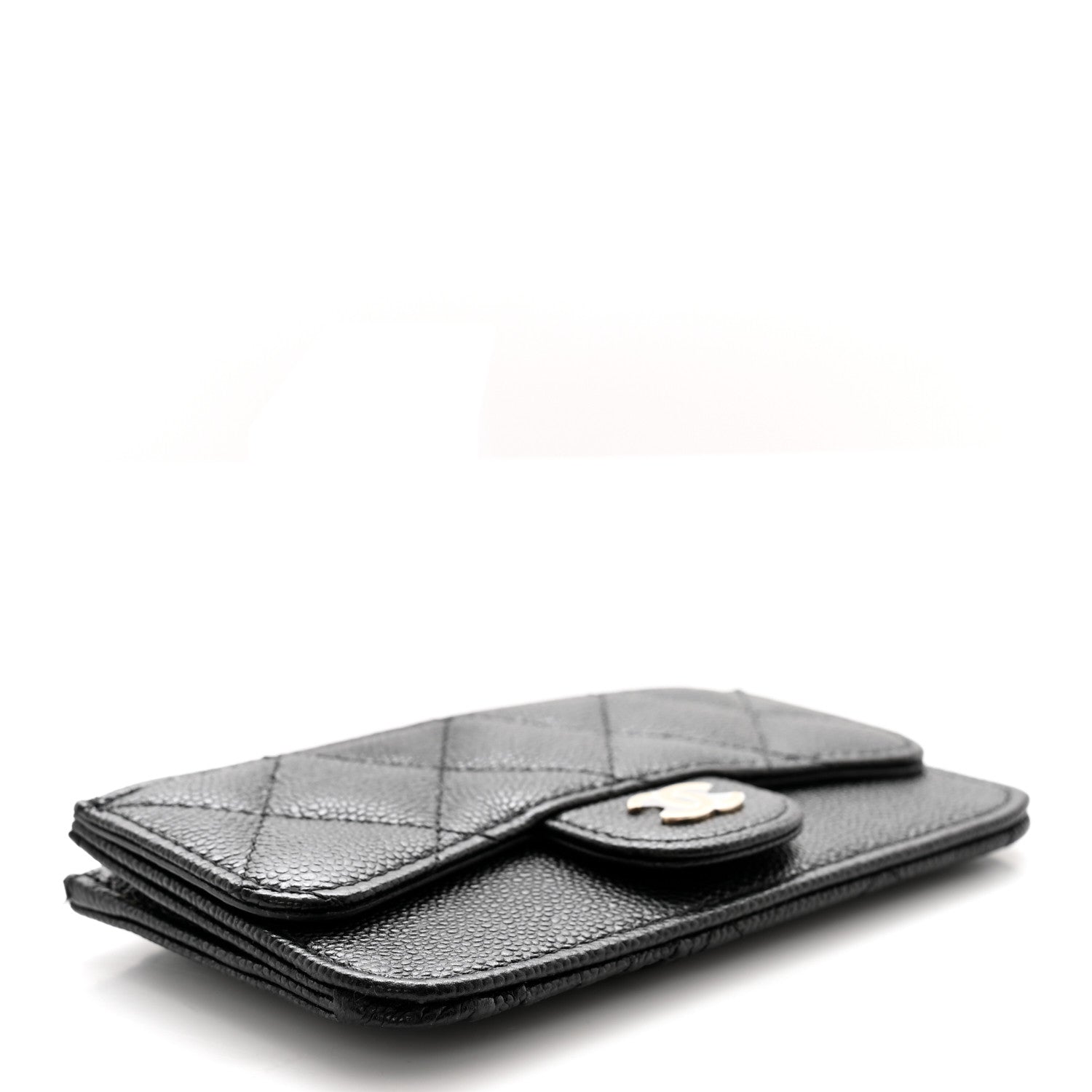 Chanel Caviar Quilted Flap Zip Card Holder Black 4 of 8