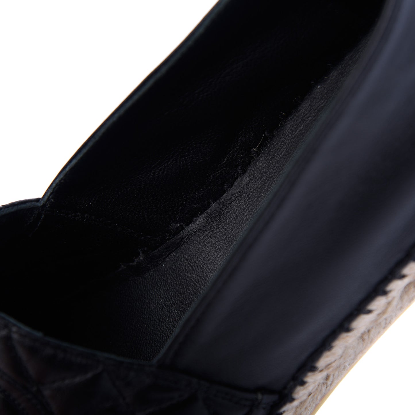 Lambskin Quilted CC Espadrilles 38 Black