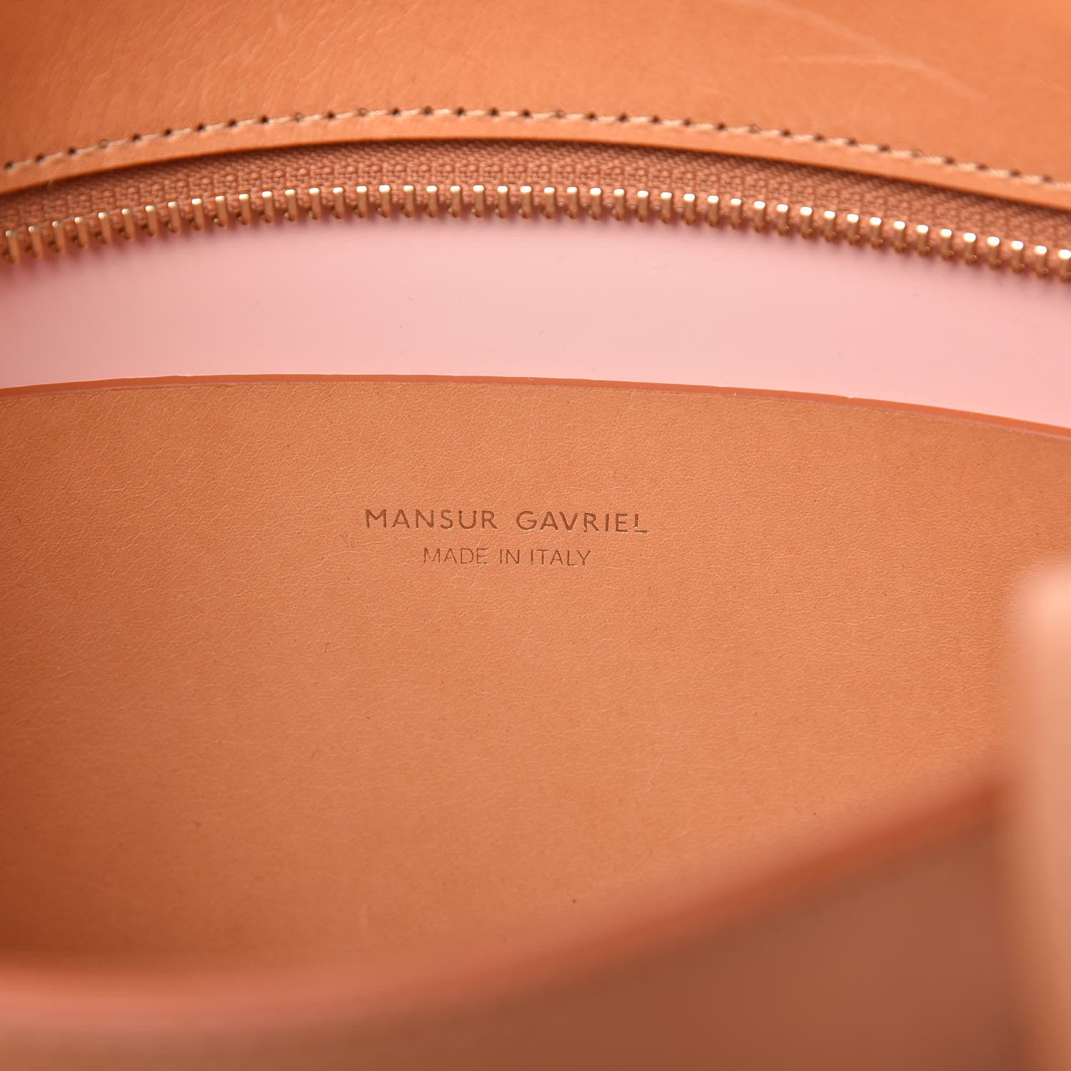 Mansur Gavriel Calfskin Fringe Tote Cammello Rosa 8 of 9