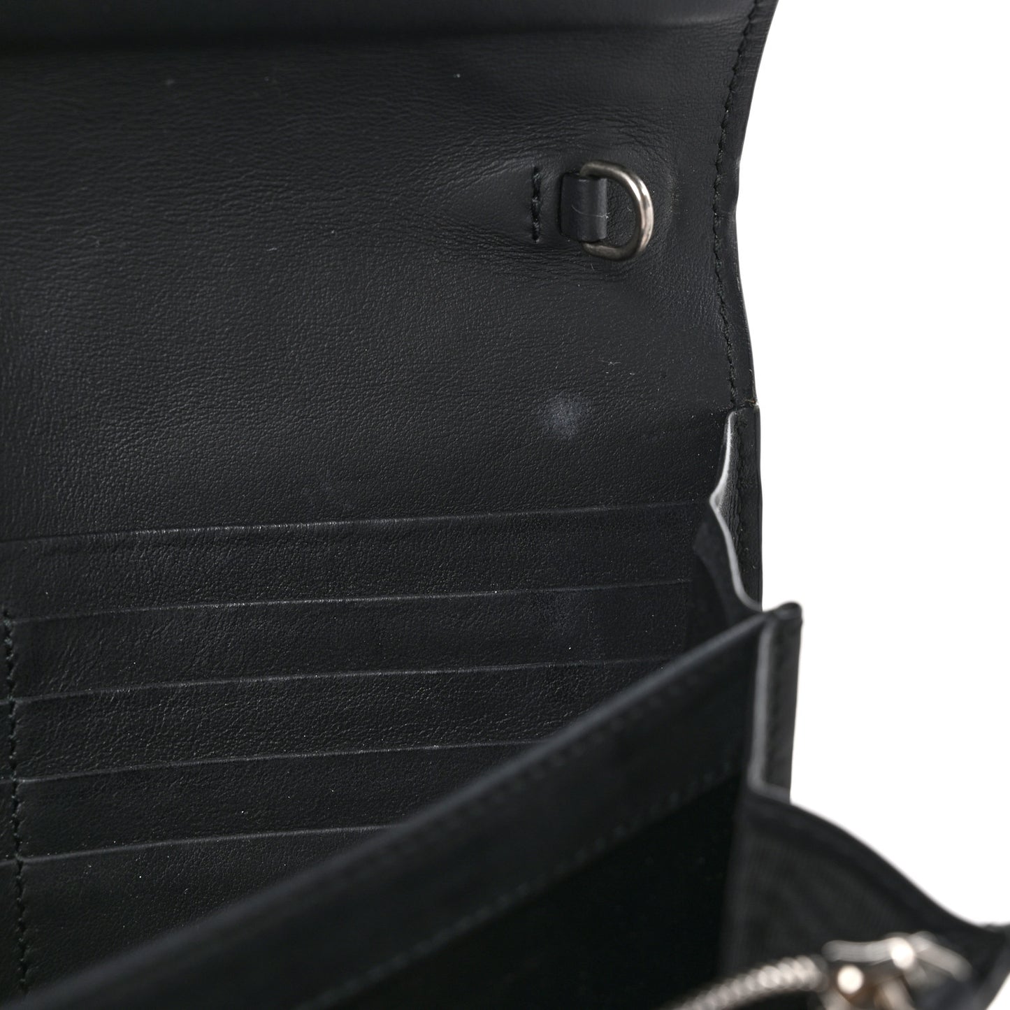 GG Supreme Monogram Mini Dionysus Chain Wallet Black