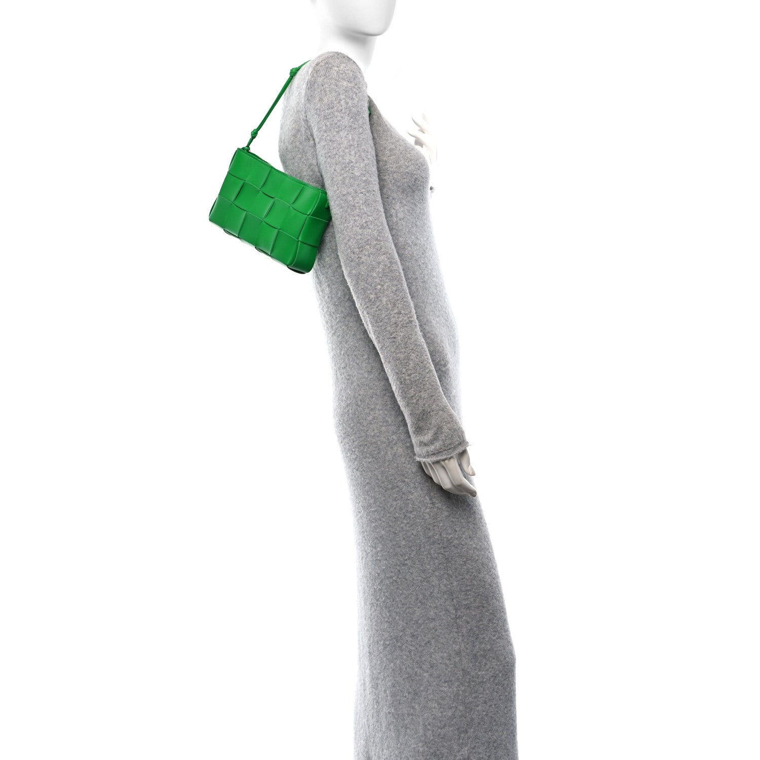 Bottega Veneta Calfskin Maxi Intrecciato Cassette Pouch On Strap Parakeet 2 of 9