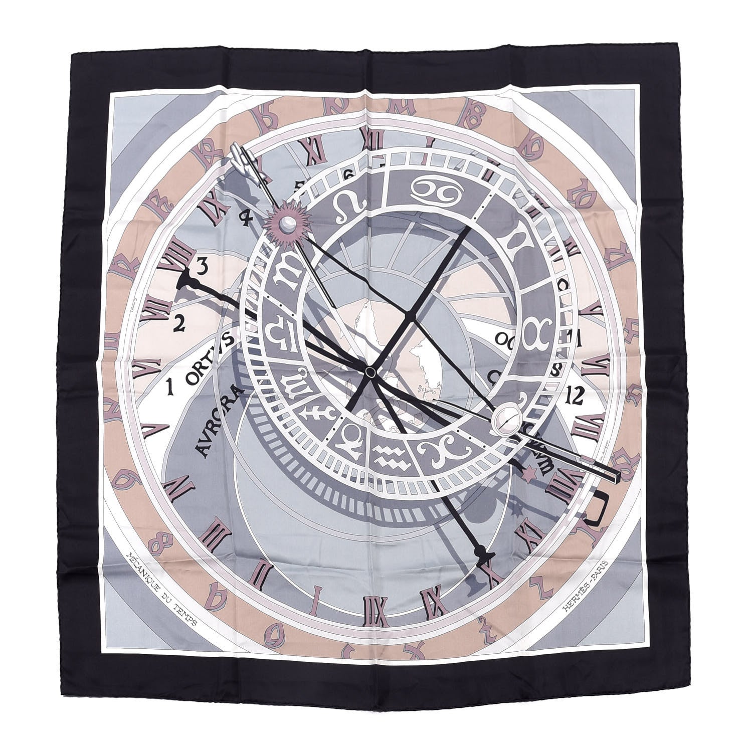 Hermes Silk Mecanique Du Temps Scarf 90 1 of 5