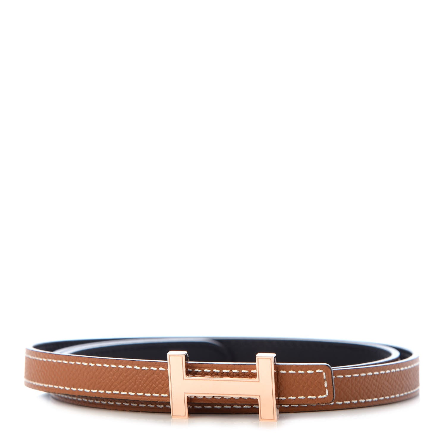 Hermes Swift Epsom 13mm Focus Belt 85 Black Gold 1 of 6