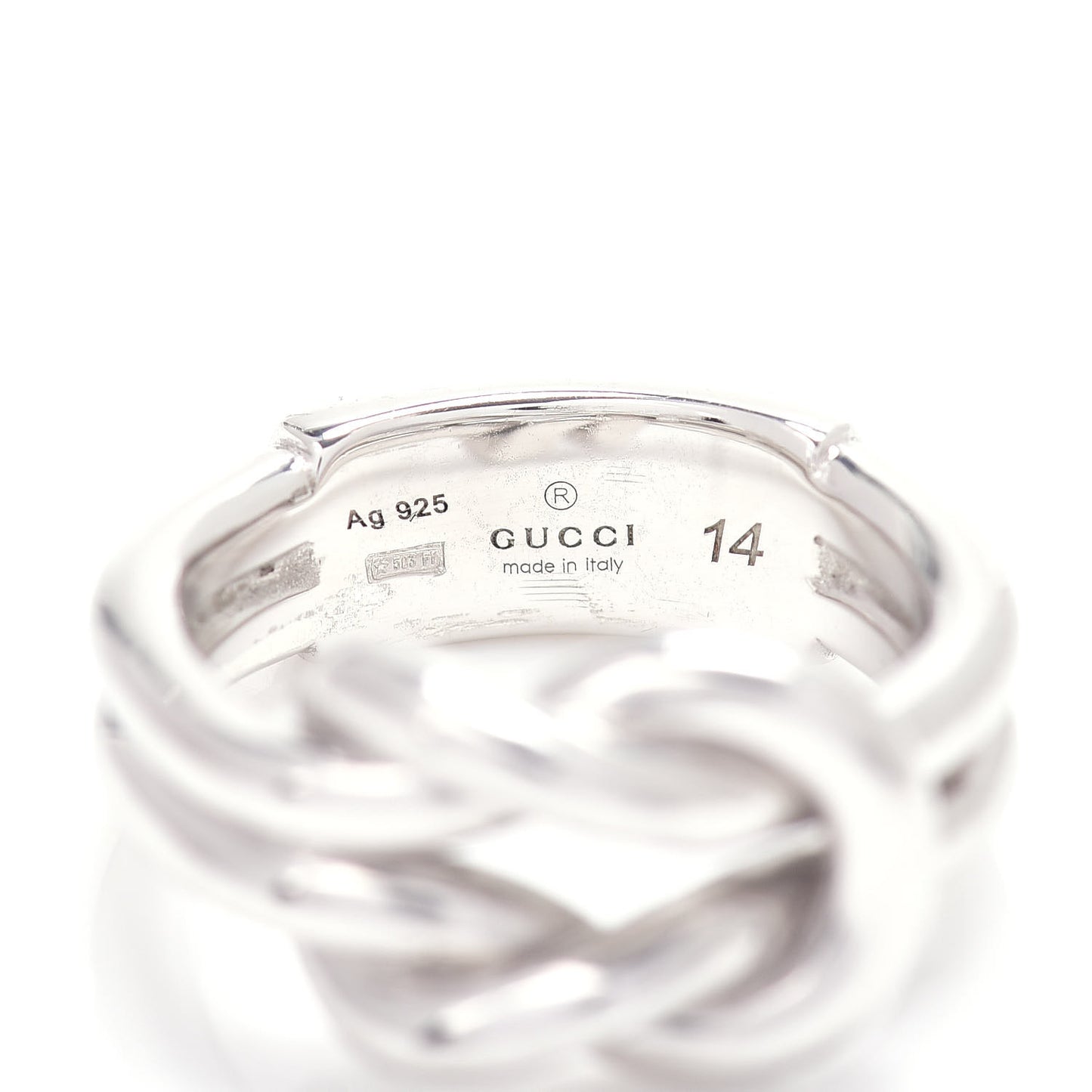 Sterling Silver Knot Ring 54 6.75
