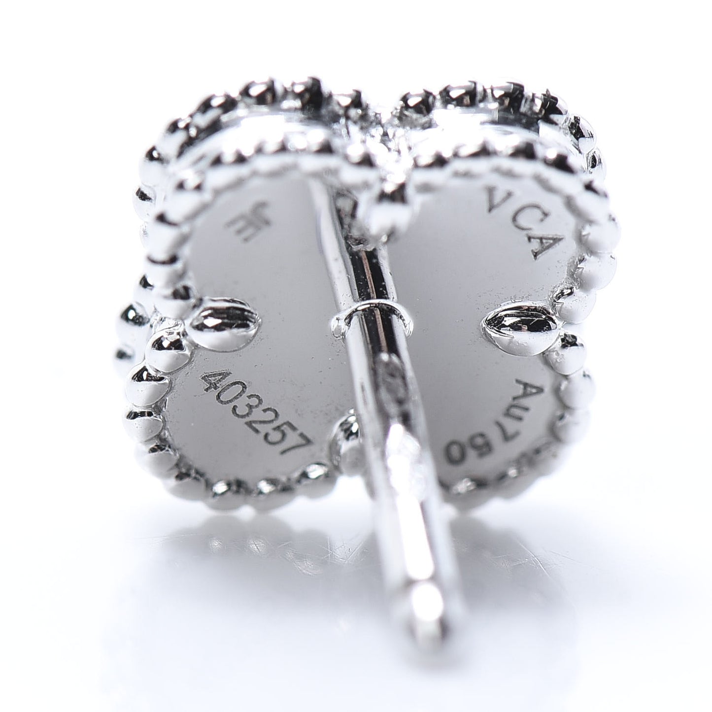 18K White Gold Turquoise Sweet Alhambra Earrings