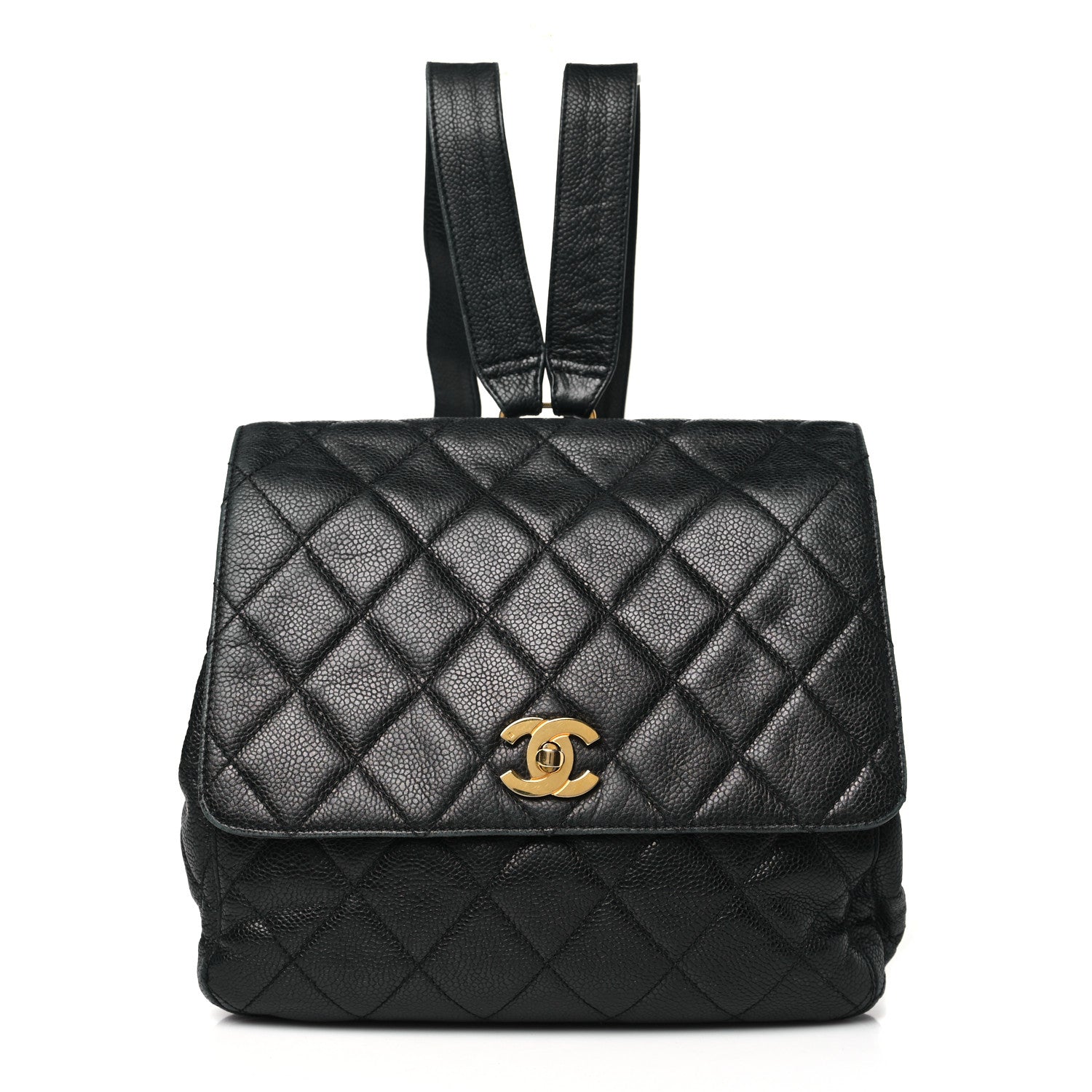 chanel black quilted caviar leather backpack bag Chanel Caviar Quilted Backpack Black 1717374 – FASHIONPHILE