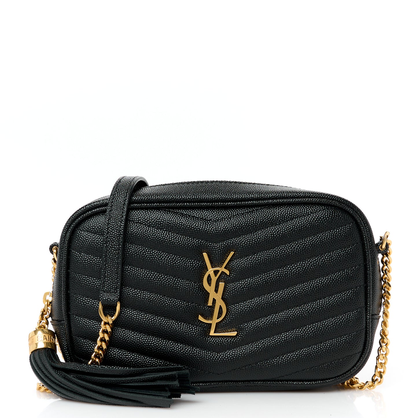 Grain De Poudre Matelasse Monogram Mini Lou Camera Bag Black