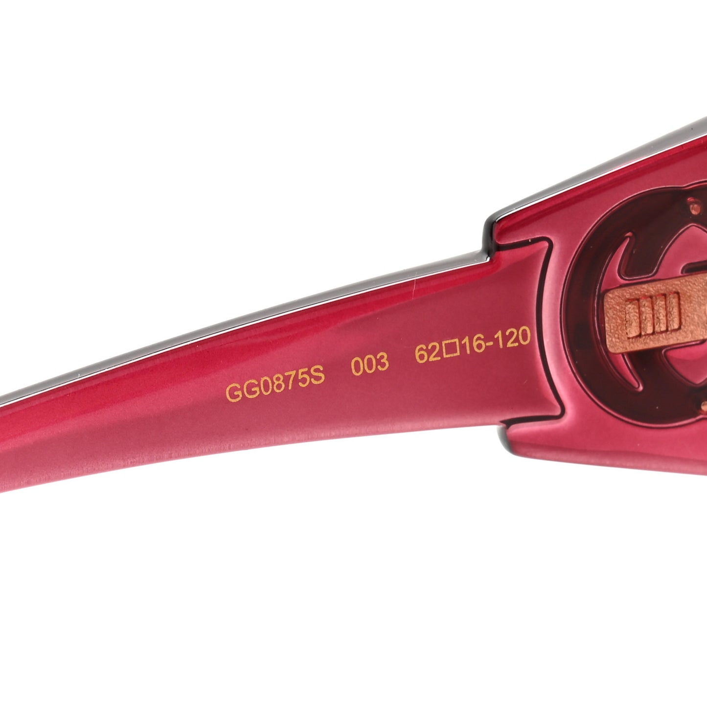 Acetate Round Sunglasses GG0875S Burgundy Orange
