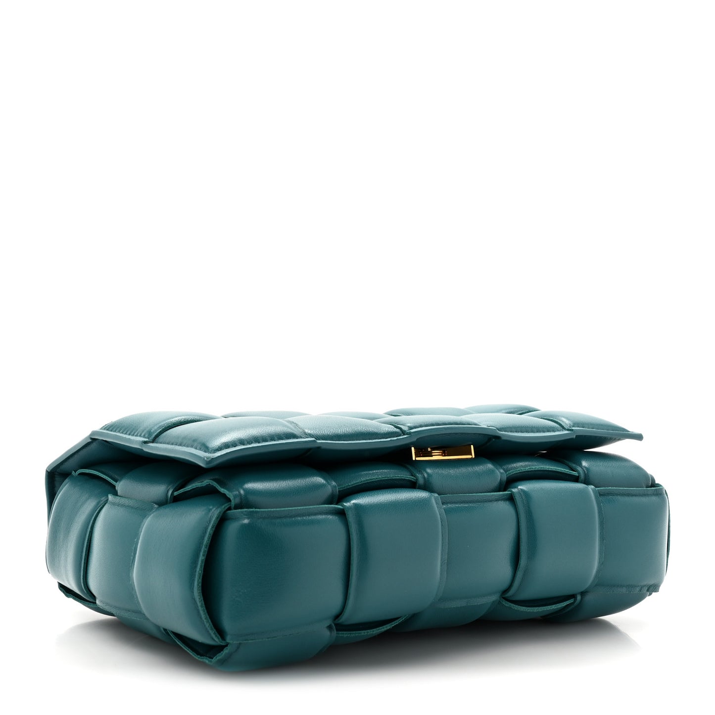 Nappa Maxi Intreccio Padded Cassette Crossbody Bag Mallard
