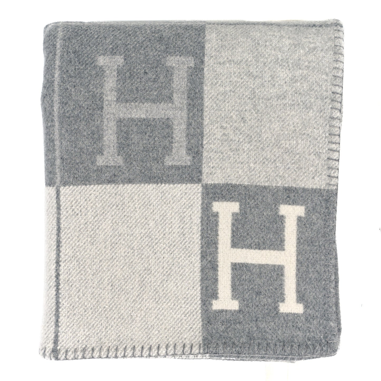 Wool Cashmere Avalon III Blanket Ecru Gris Clair