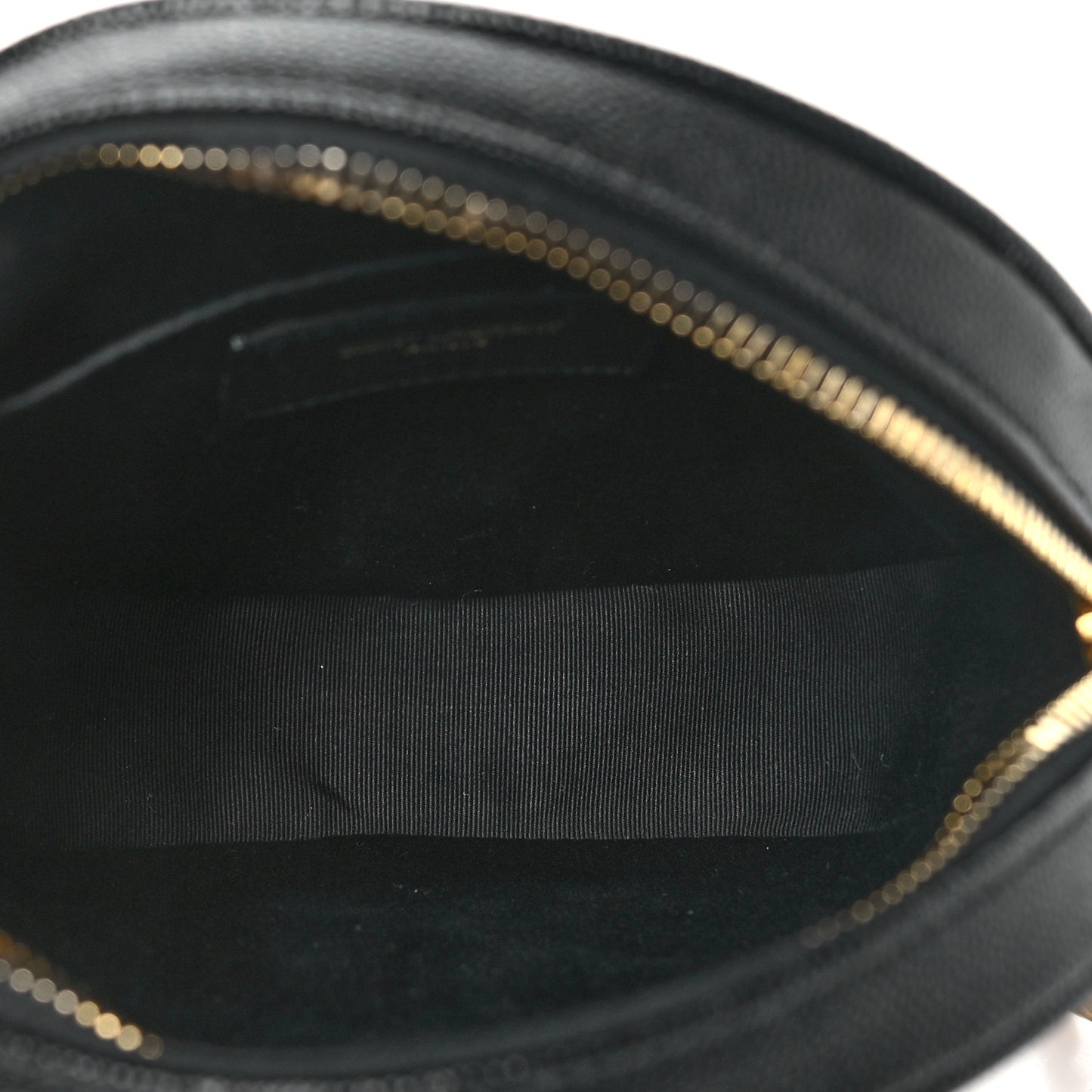 Grain De Poudre Matelasse Chevron Quilted Round Vinyle Camera Bag Black