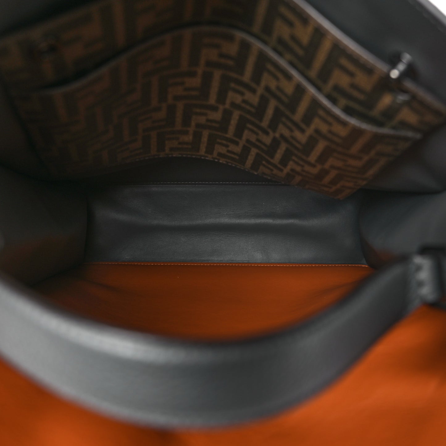 Cuoio Romano Large I SEE U Peekaboo X-Lite Tote Asfalto Praline Tobacco Moro