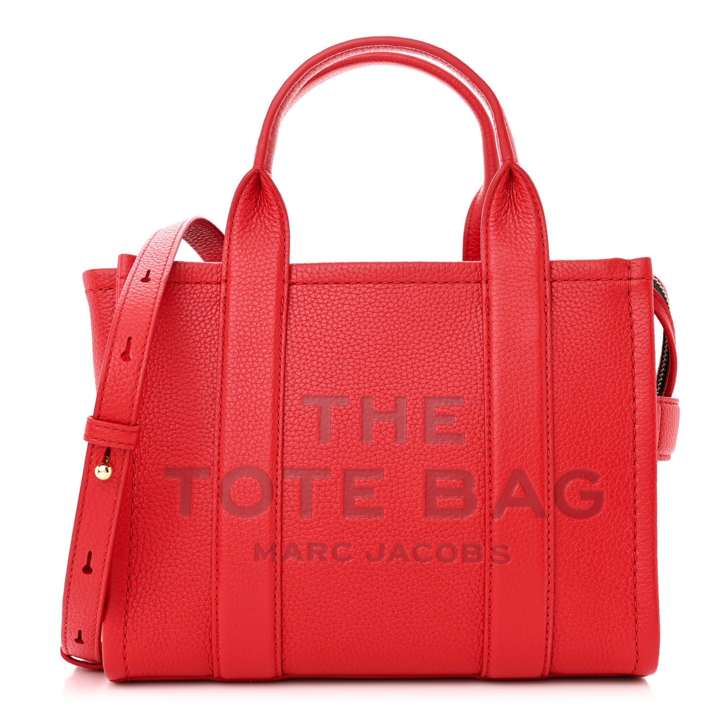 Grained Calfskin Small The Tote Bag True Red
