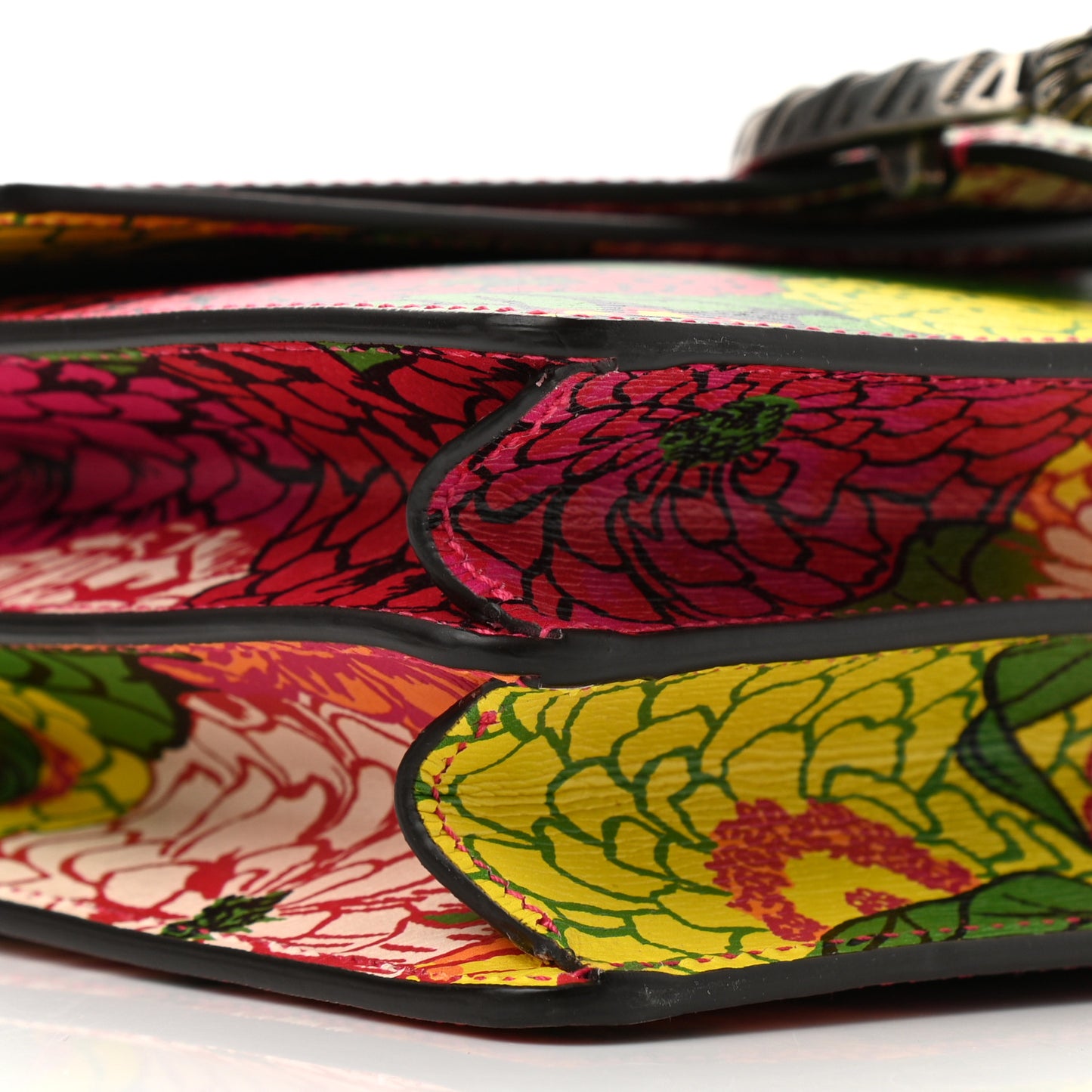 X KEN SCOTT New Shangai Calfskin Pomponica Print Small Dionysus Shoulder Bag Multicolor