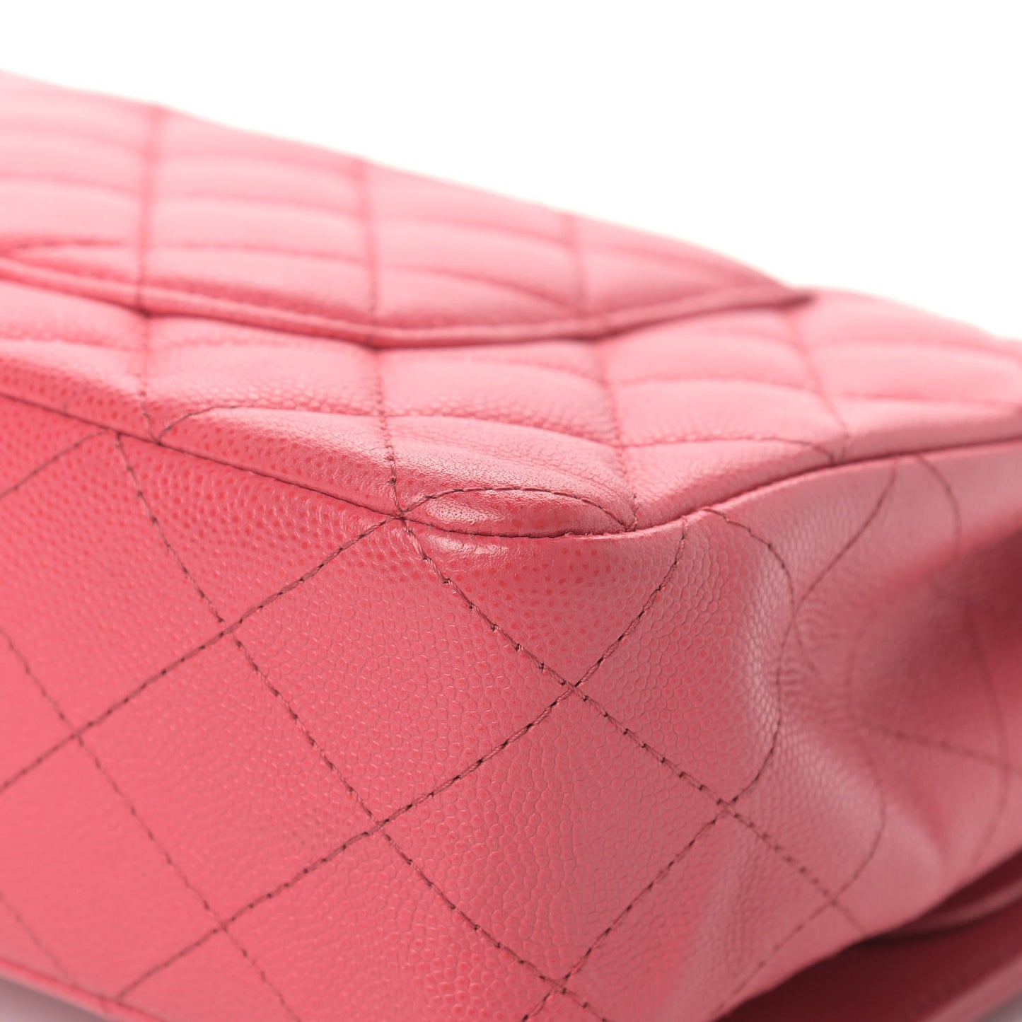 Caviar Quilted Medium Double Flap Pink