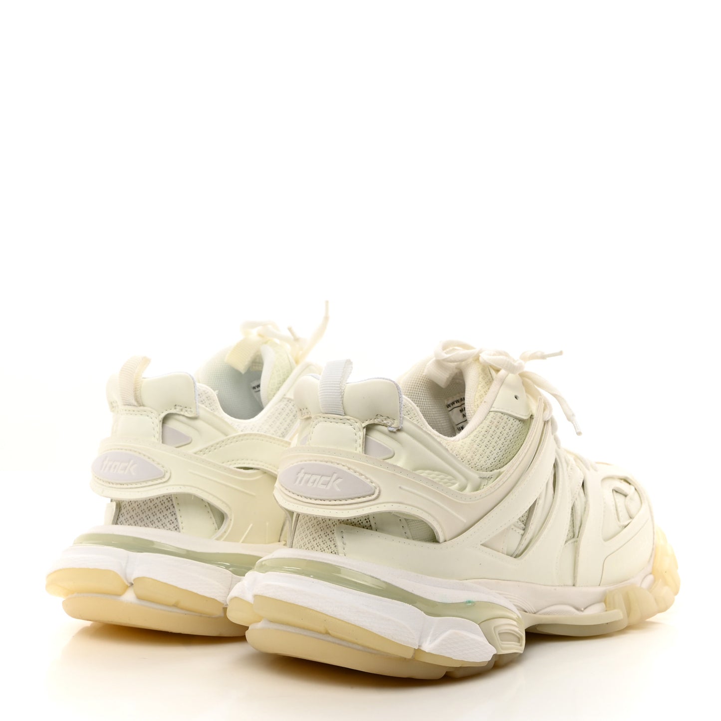 Mesh Nubuck Effect Fabric Glow in the Dark Womens Track Sneakers 41 White